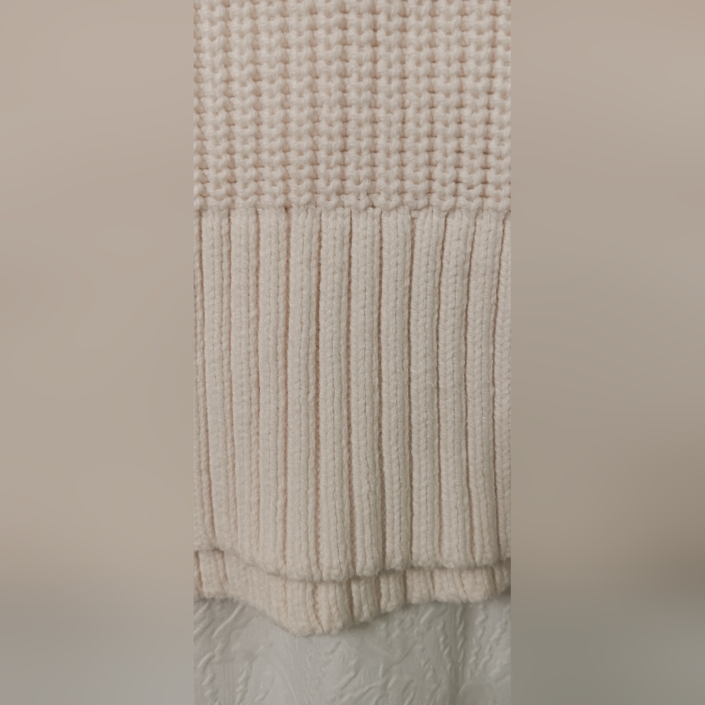 Madewell Cream Wide Rib Turtleneck Sweater Size XS - Picture 5 of 13